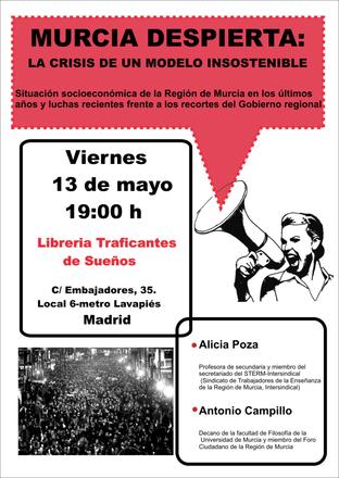Conferencia "Murcia despierta: La crisis de un modelo insostenible"