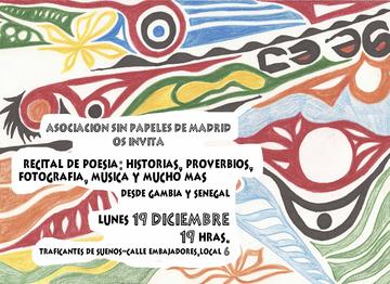 Recital de poesía: historias, proverbios, fotografía, música y mucho más  desde Gambia y Senegal.