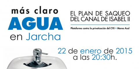 Cartel presentación "Mas claro agua" en Jarcha