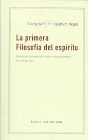 Imagen de cubierta: LA PRIMERA FILOSOFÍA DEL ESPÍRITU