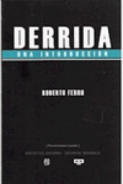 Imagen de cubierta: DERRIDA. UNA INTRODUCCIÓN
