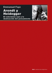 Imagen de cubierta: ARENDT Y HEIDEGGER