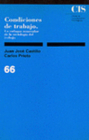 Imagen de cubierta: CONDICIONES DE TRABAJO