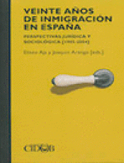 Imagen de cubierta: VEINTE AÑOS DE INMIGRACIÓN EN ESPAÑA