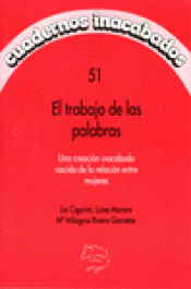 Imagen de cubierta: EL TRABAJO DE LAS PALABRAS : UNA CREACIÓN INACABADA NACIDA DE LA RELACIÓN ENTRE MUJERES