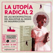 Cartel curso Utopía radical.