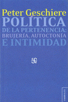 Imagen de cubierta: POLÍTICA DE LA PERTENENCIA: BRUJERÍA, AUTOCTONÍA E INTIMIDAD