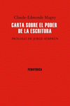Imagen de cubierta: CARTA SOBRE EL PODER DE LA ESCRITURA