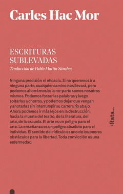 Imagen de cubierta: ESCRITURAS SUBLEVADAS