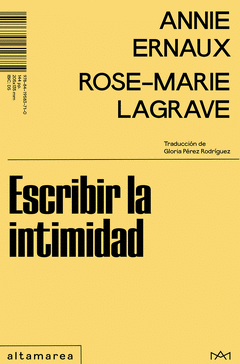 Cover Image: ESCRIBIR LA INTIMIDAD