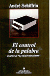 Imagen de cubierta: EL CONTROL DE LA PALABRA