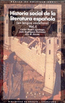 Imagen de cubierta: HISTORIA SOCIAL DE LA LITERATURA ESPAÑOLA (2 VOLÚMENES)