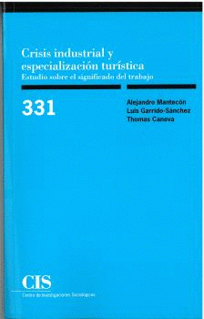 Cover Image: CRISIS INDUSTRIAL Y ESPECIALIZACIÓN TURÍSTICA