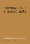 Imagen de cubierta: INTERNAZIONALE SITUAZIONISTA