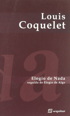 Imagen de cubierta: ELOGIO DE NADA