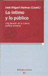 Imagen de cubierta: LO ÍNTIMO Y LO PÚBLICO